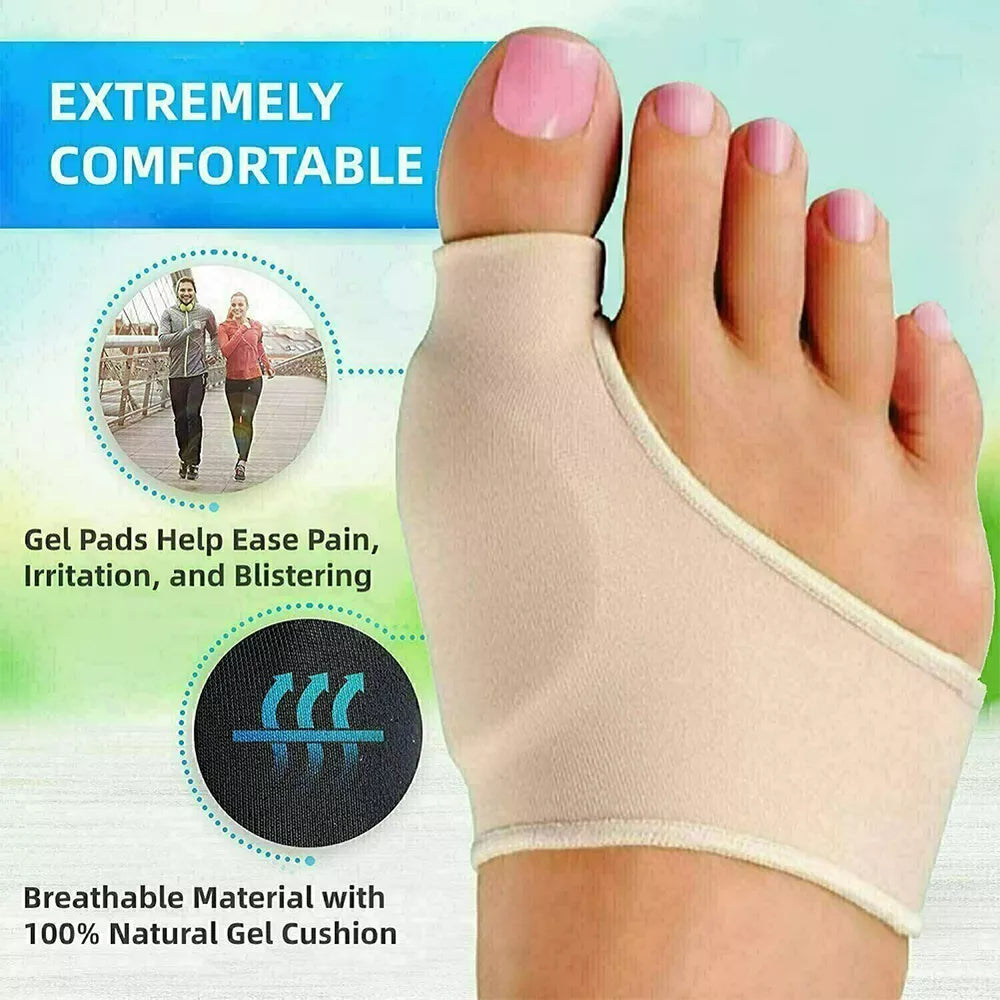 2 Pair Reusable Toe Bunion Hallux Valgus Splint Corrector Foot Pain Relief