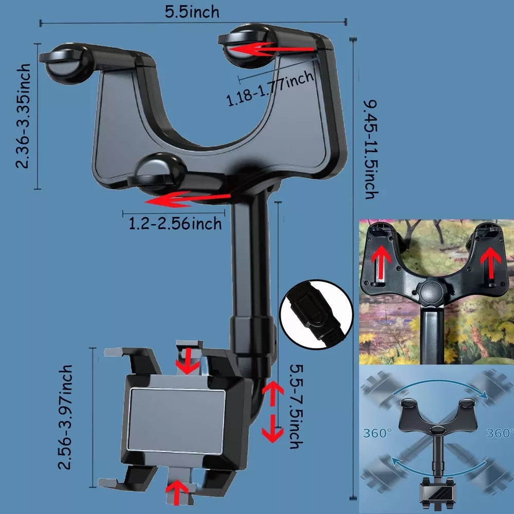 Base Para Poner Sujetar El Telefono En Carro Soporte Celular Movil GPS Coche