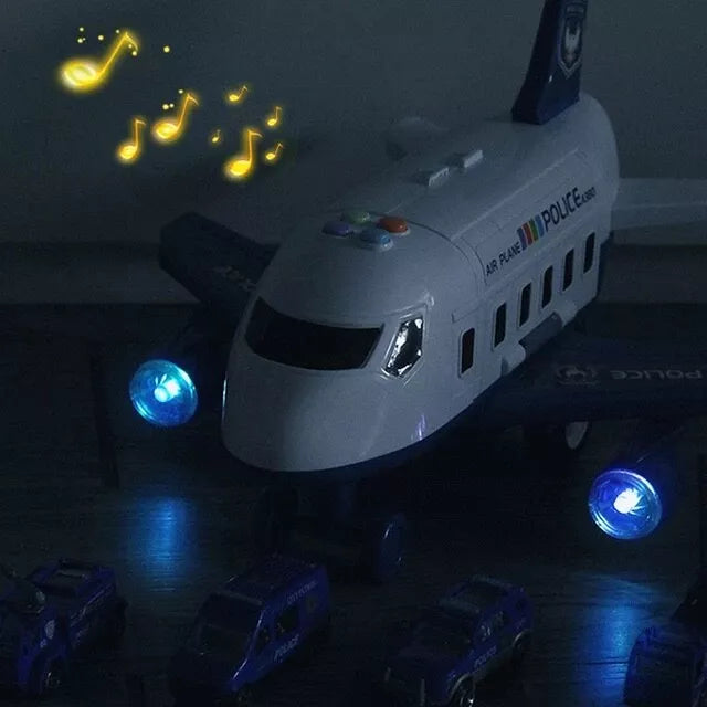 New Aircraft Simulation Track Inertia Toy Airplane with Lights Music Large Size