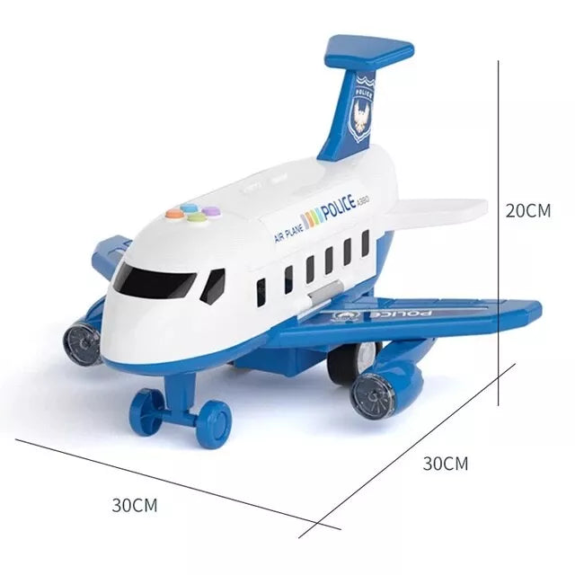 New Aircraft Simulation Track Inertia Toy Airplane with Lights Music Large Size