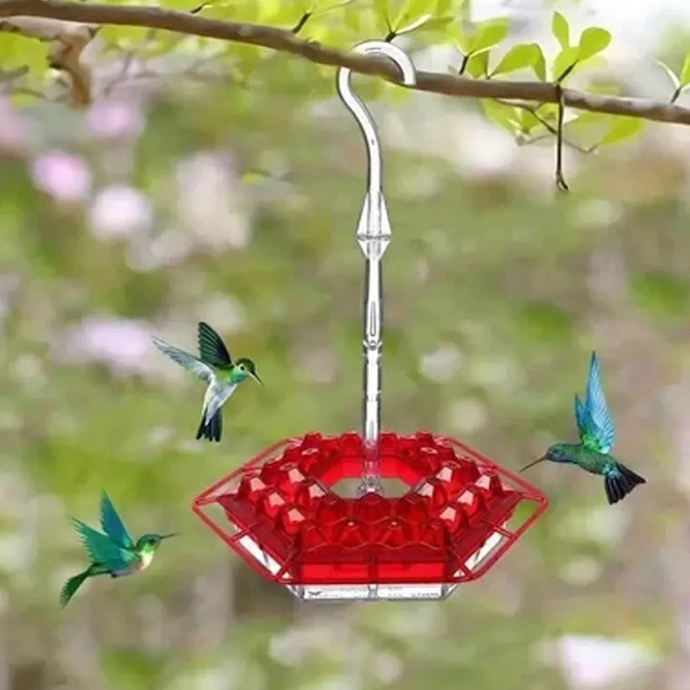 Hummingbird Feeders for Outdoors Easy Clean Mounting Plastic Hanging Feeders Red