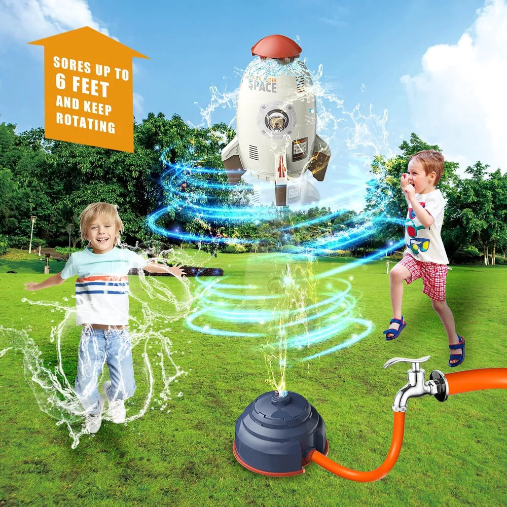 Water Rocket Launcher Sprinkler Outdoor Play Summer Toys Backyard Garden