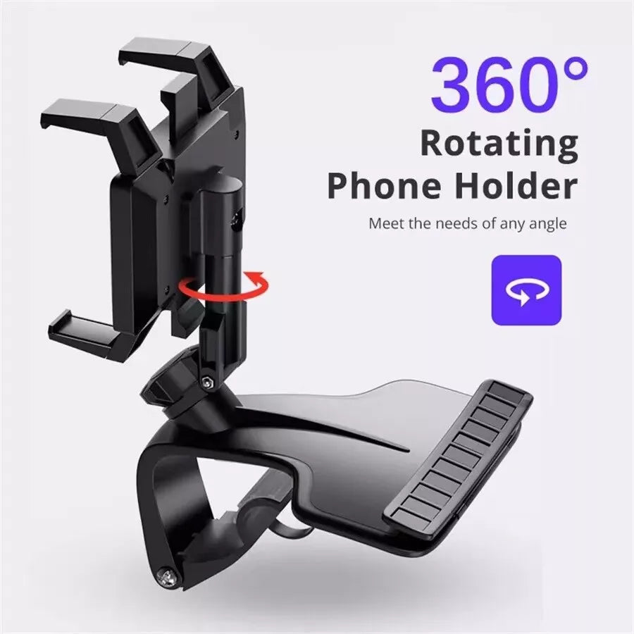 Multifunctional Car Dashboard Mobile Phone Holder,360 Rotatable Car Phone Holder