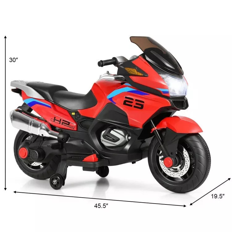 12V Kids Ride On Motorcycle Outdoor Electric Toddler wheels Training Motor Bike