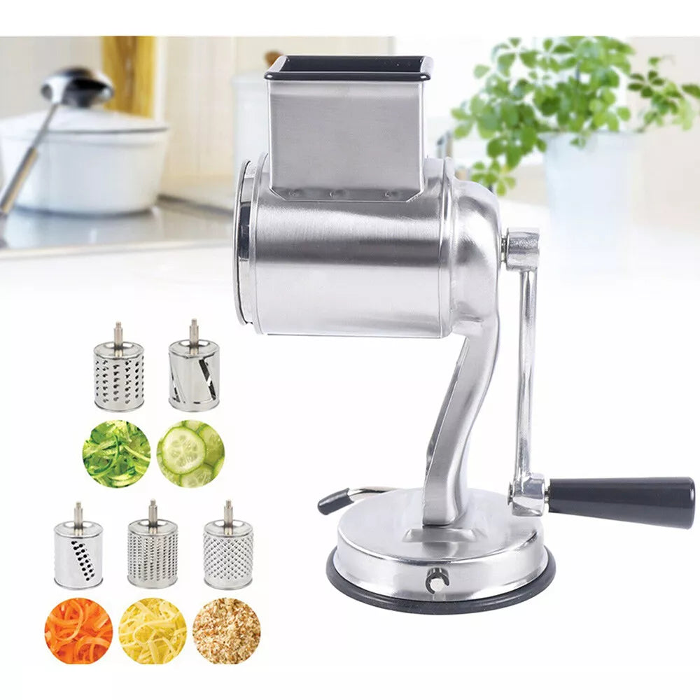 Rotary Cheese Grater Cheese Shredder Stainless Steel Kitchen Manual Cheese Grate