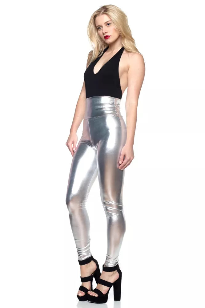 Cemi Ceri Women's Faux Leather High Waist Leggings #1471