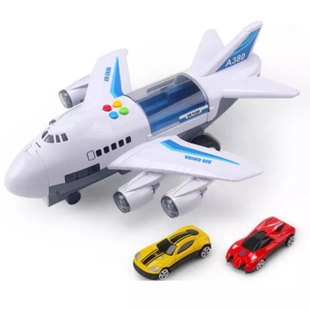 New Aircraft Simulation Track Inertia Toy Airplane with Lights Music Large Size