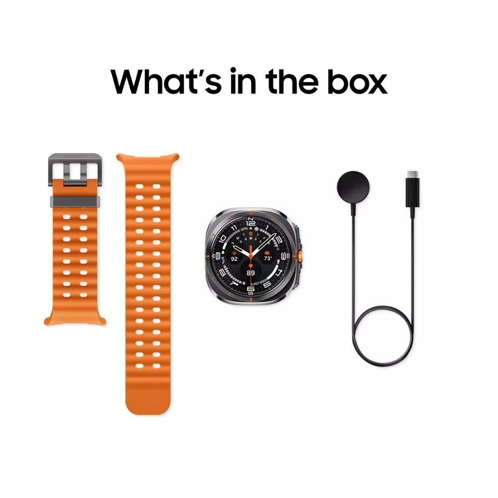 Samsung Galaxy Watch Ultra 47MM LTE Titanium Gray with Marine Orange Band