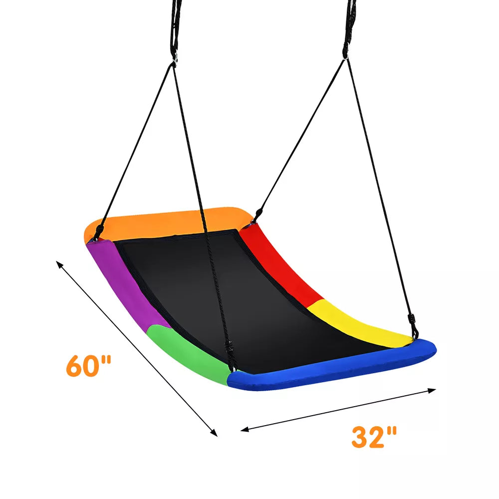 700lb Giant 60" Skycurve Platform Tree Swing for Kids and Adults Multi-Color