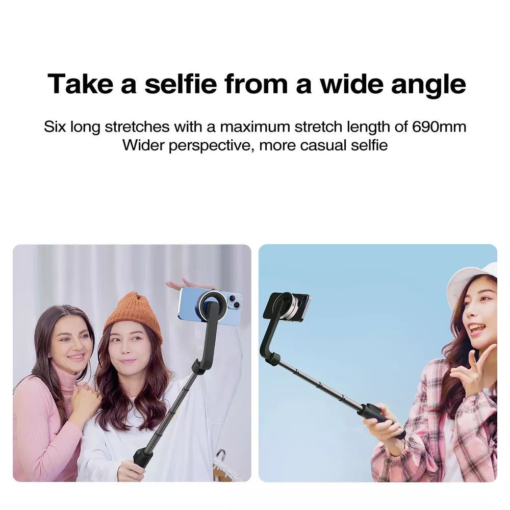 Magnetic Selfie Stick Wireless Holder Handheld Tripod Stand For Mobile Phone