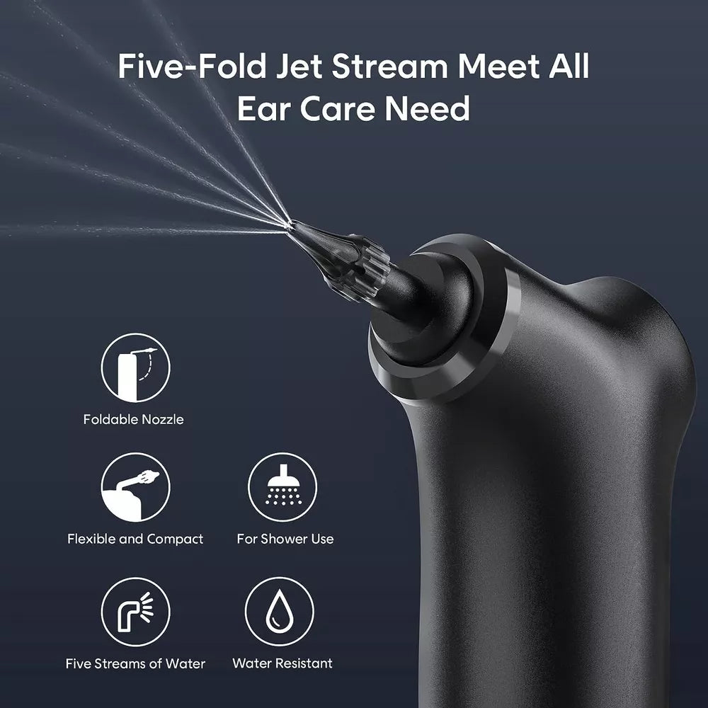 Water Powered Ear Cleaner Ear Wax Removal Kit USB Rechargeable 4 Pressure mode