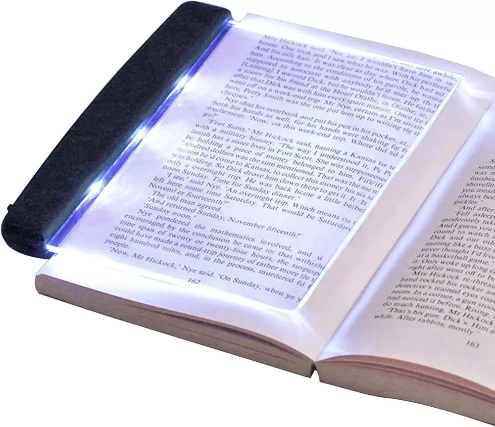 1* Creative LED Book Light Reading Night Flat Plate Lamps Portable Travel