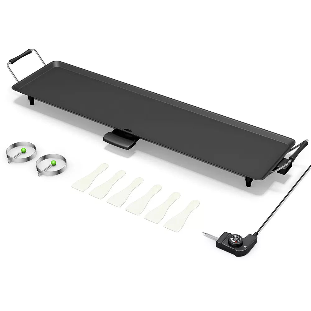 Costway Electric Teppanyaki Table Top Grill Griddle Barbecue BBQ Nonstick Camp