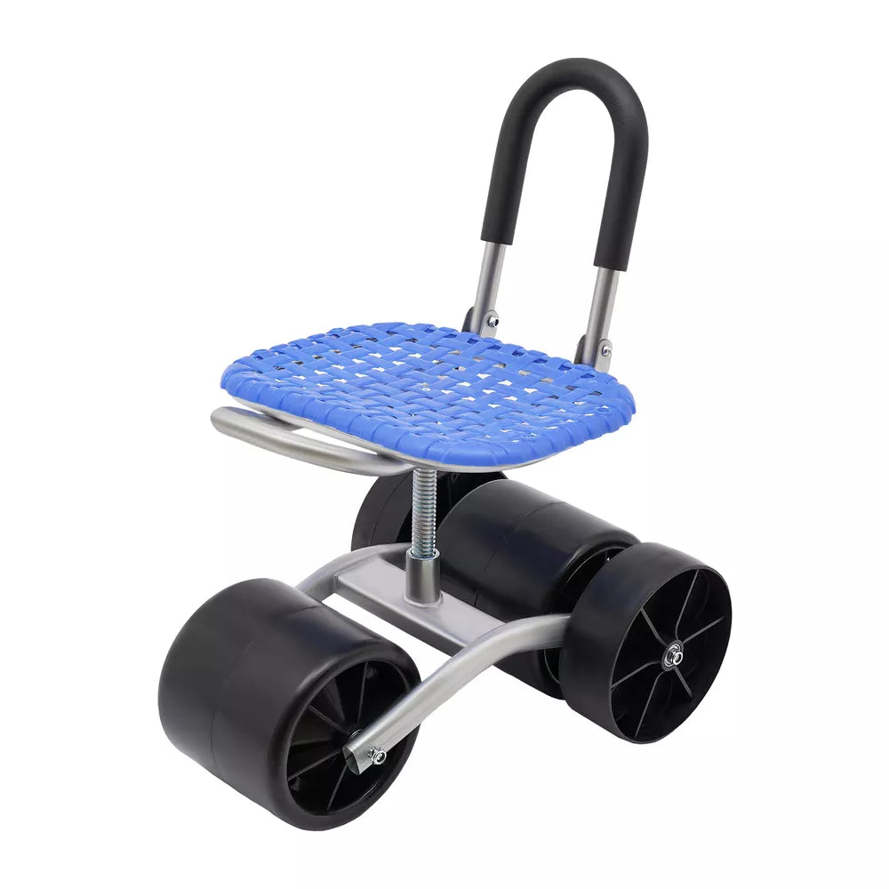 Height Adjustable 360° Rotates Gardening Seats Rolling Wheels Stool Kneeling Pad