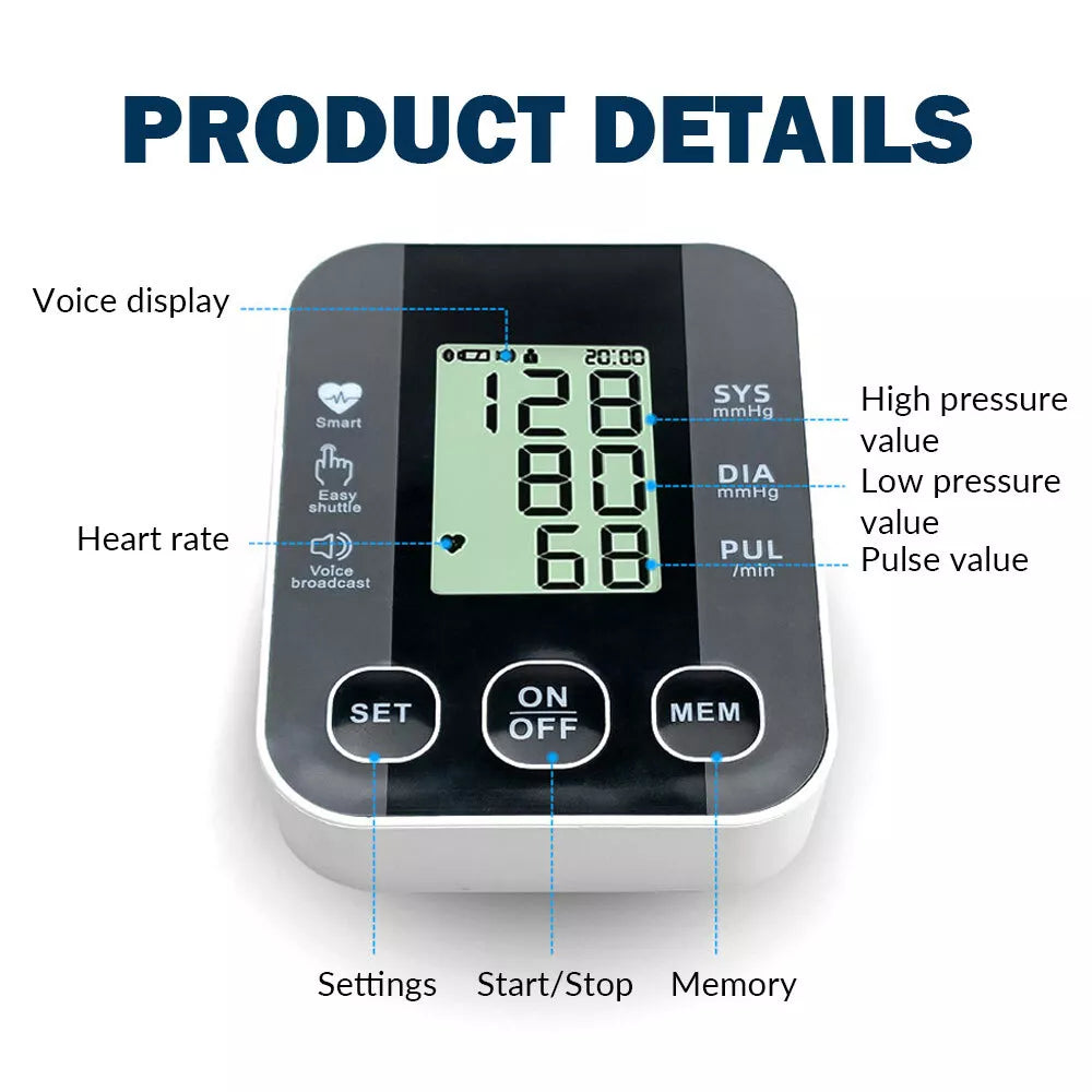 Medidor de Presion Arterial Maquina para Medir la Presión Monitor con Pantalla