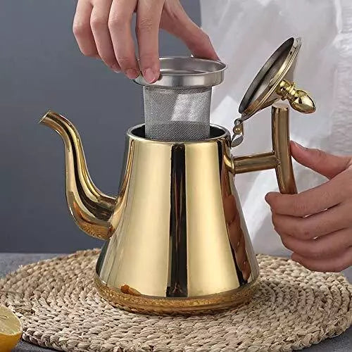 1l1.5l Stainless Steel Water Kettle Teapot Thicker With Filter Hotel Tea Pot Cof