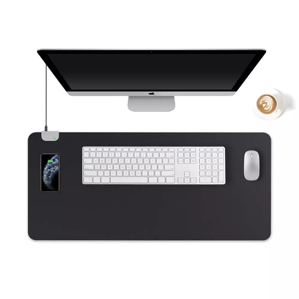 KINGFOM Multifunctional Office Desk Pad, Large Waterproof Pu Leather Mouse Pa...