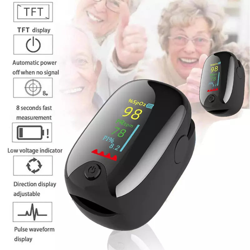 Finger Tip Pulse Oximeter Blood Oxygen meter SpO2 Heart Rate Monitor Saturation