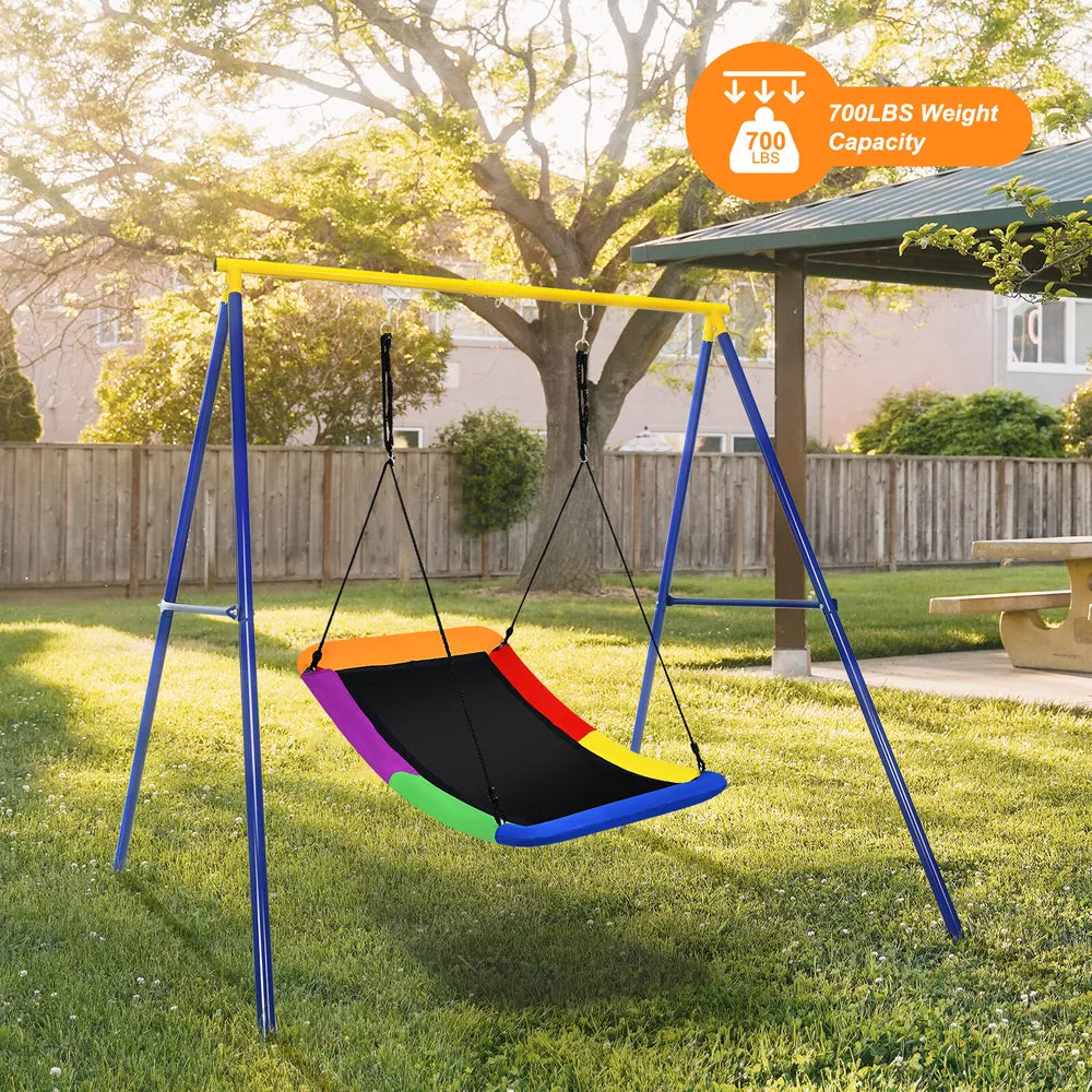 700lb Giant 60" Skycurve Platform Tree Swing for Kids and Adults Multi-Color