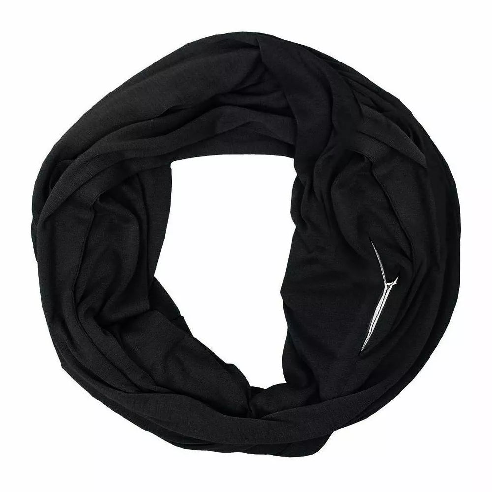 Women Convertible Infinity Scarf With Hidden Zipper Pocket Loop Travel Scarf NEW