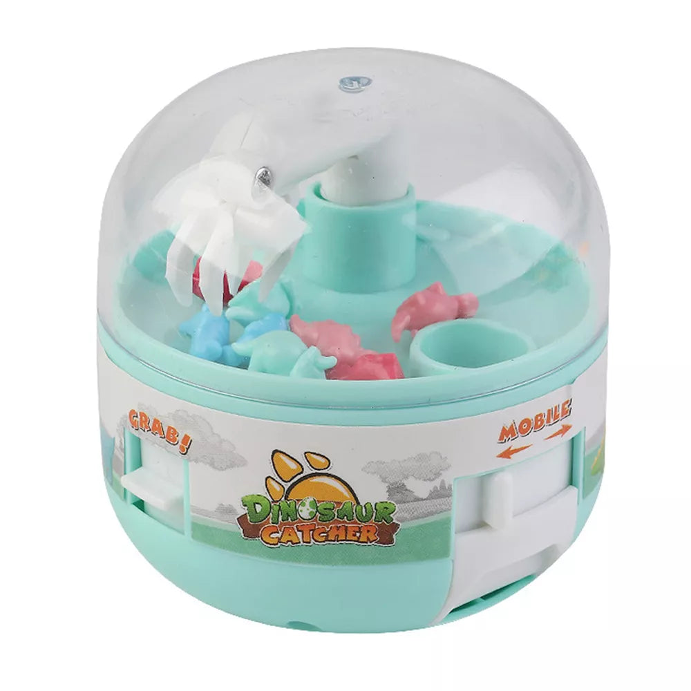 Mini Claw Machine for Kids Toy Grabber with 8 Tiny Dinosaur Prizes Capsule Gift