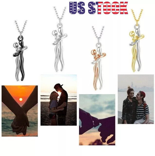 Lovers Necklace Show Your Love Affectionate Hug Necklace Couples Gifts Jewelry