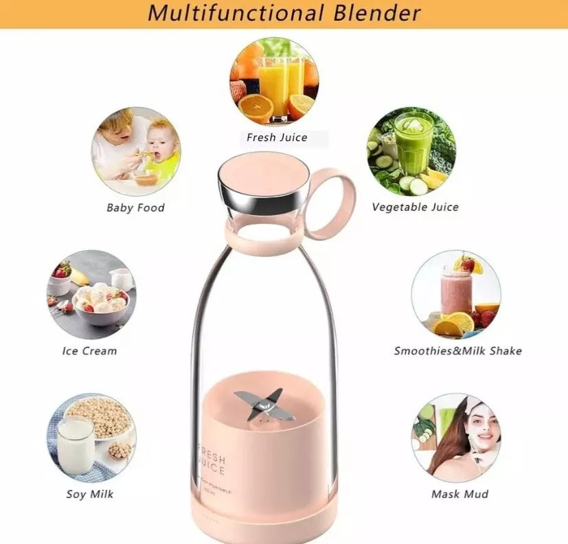 Portable Handheld Electric Juicer Blender Bottle Usb Fruit Mixer Smoothie Blend