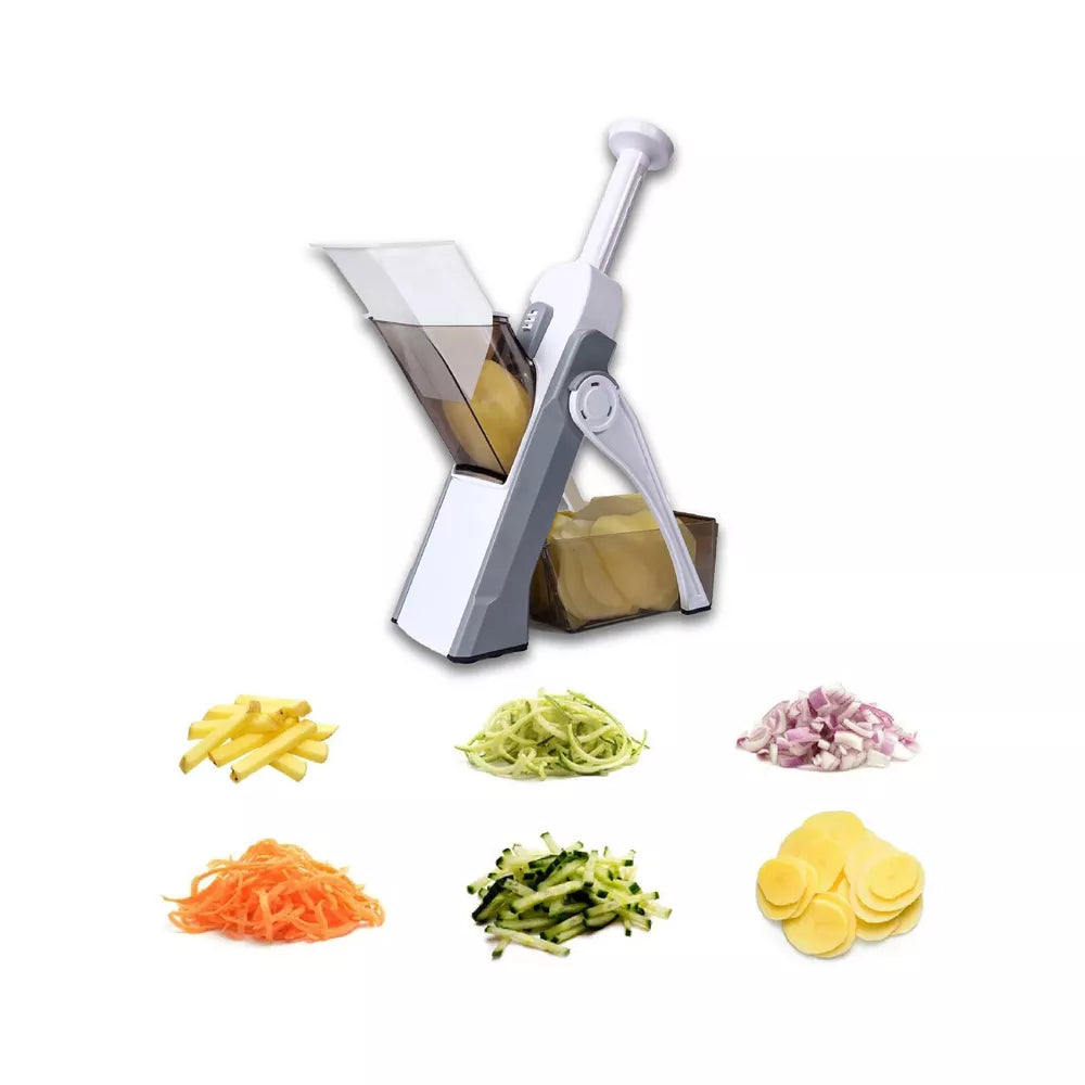 Safe Mandoline Slicer 5 in 1 Vegetable Chopper Food Potato Cutter Adjustable