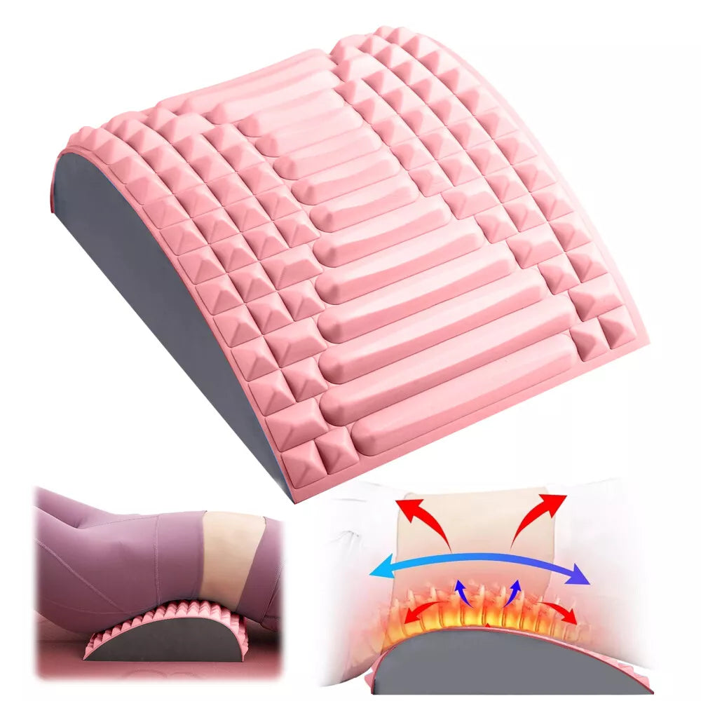 NEW Adjustable Refresh Neck Back Stretcher Cracker for Lower Pains Relief - Pink