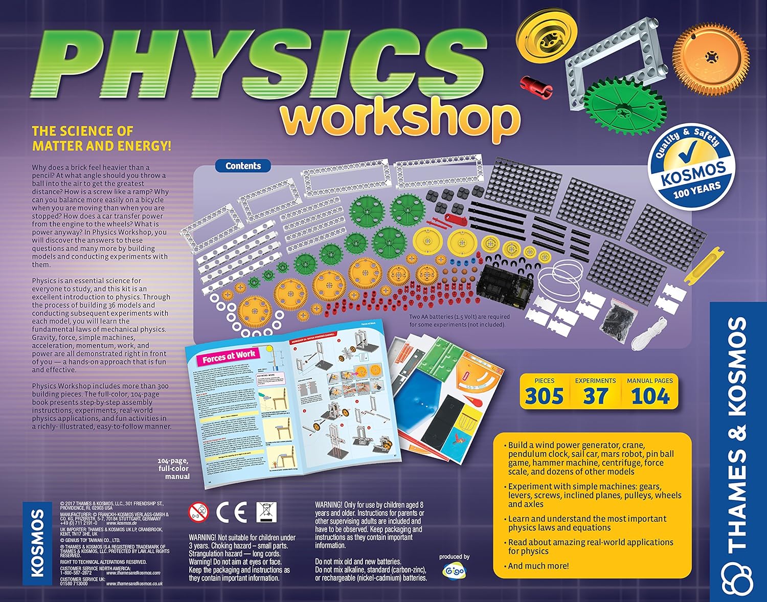 Thames & Kosmos Physics Workshop Experiment Kit Science Of Matter & Energy