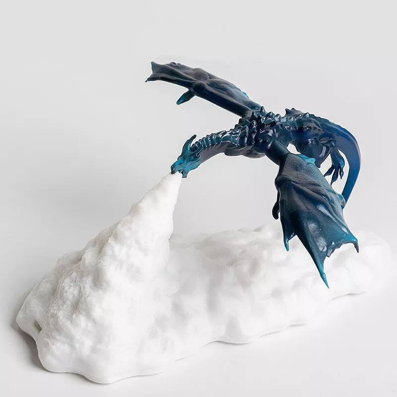 Rechargeable 3d Printed Fire Breathing Dragon Shape Night Light Lamp Bedroom