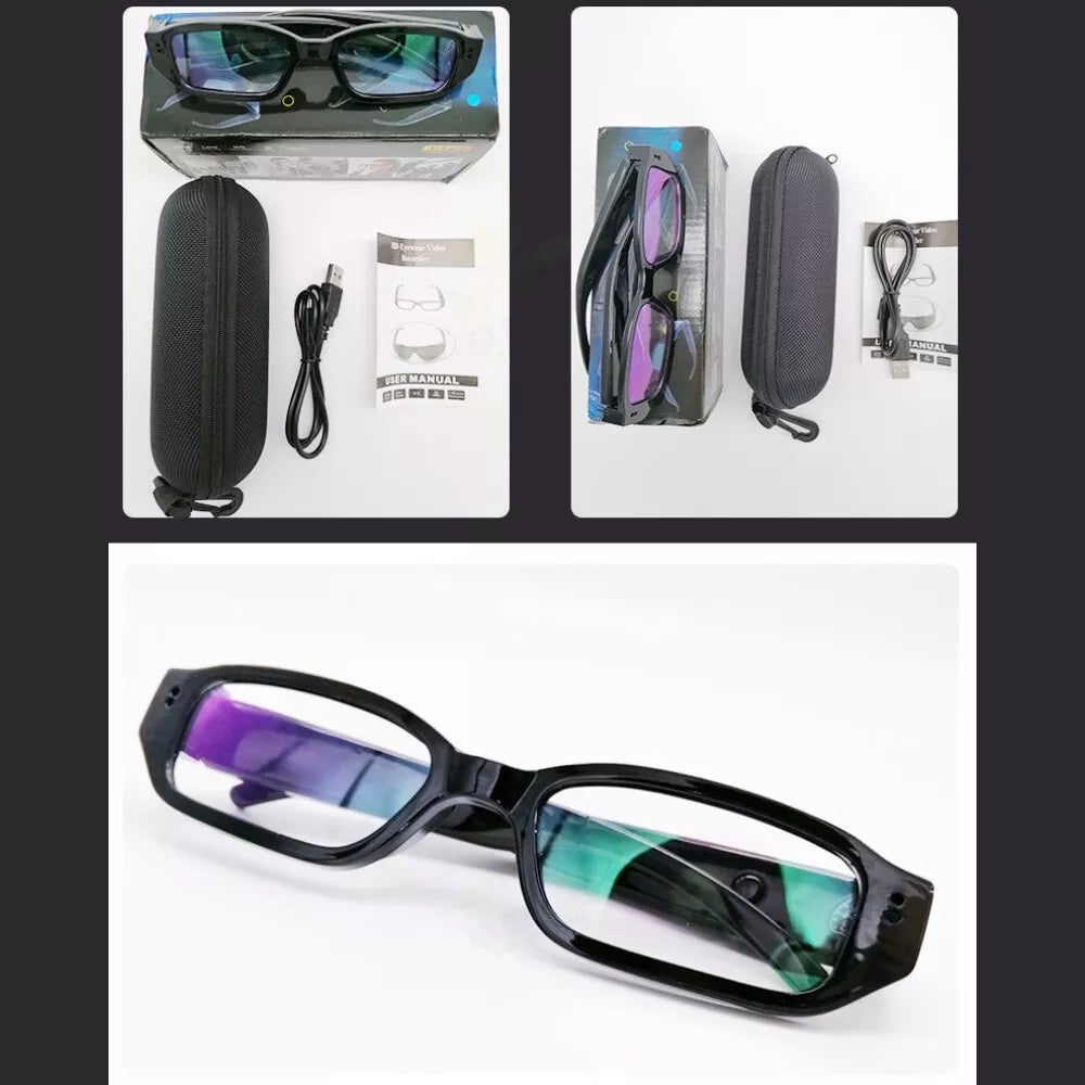 HD 1080P Video Camera Recorder Camera Glasses Mini DVR Sports Running Eyeglass