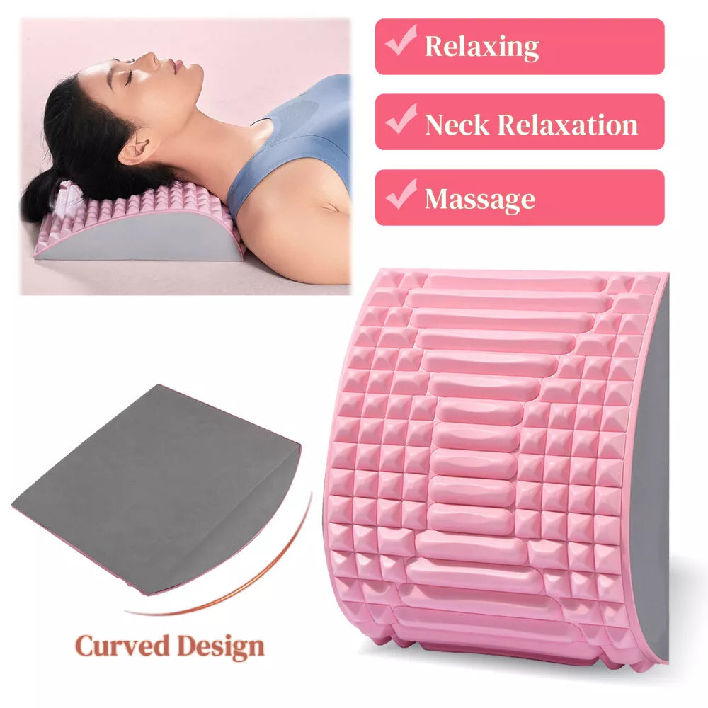 NEW Adjustable Refresh Neck Back Stretcher Cracker for Lower Pains Relief - Pink