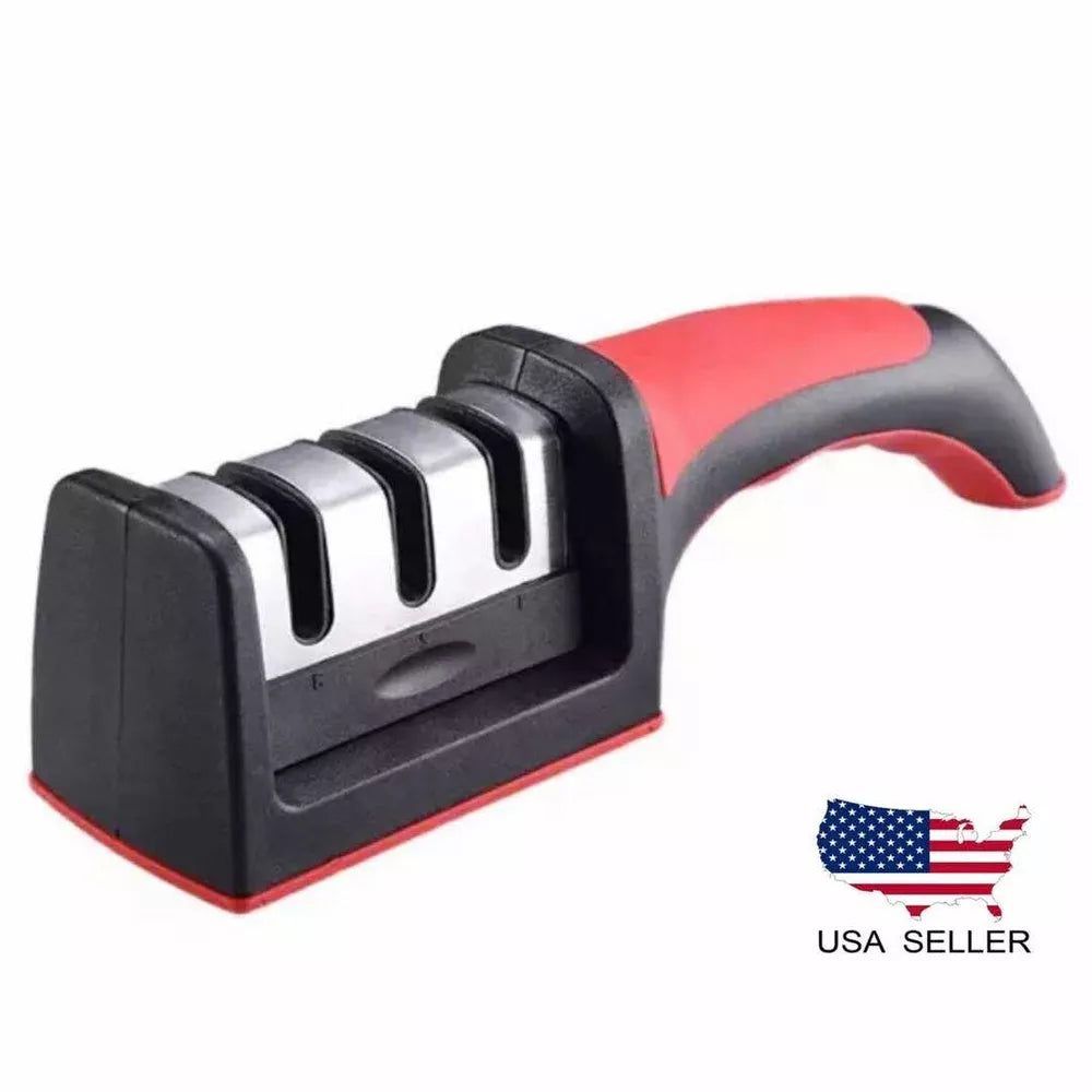 KNIFE SHARPENER PROFESSIONAL SYSTEM HEAVY DUTY DIAMOND CERAMIC TUNGSTEN 3 stp