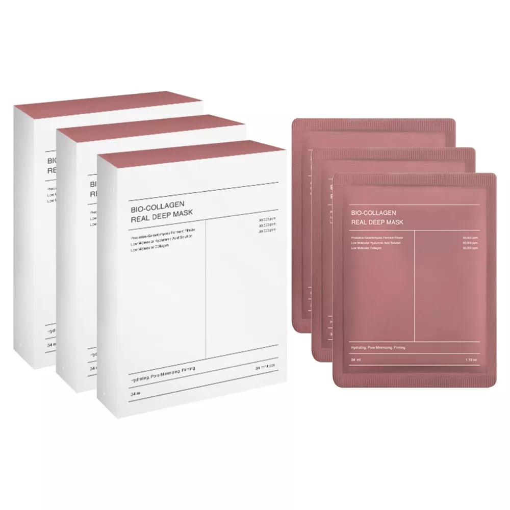 4Box Bio-Collagen Real Deep Mask By BIODANCE | Hydrating Overnight Mask 4pcs/box