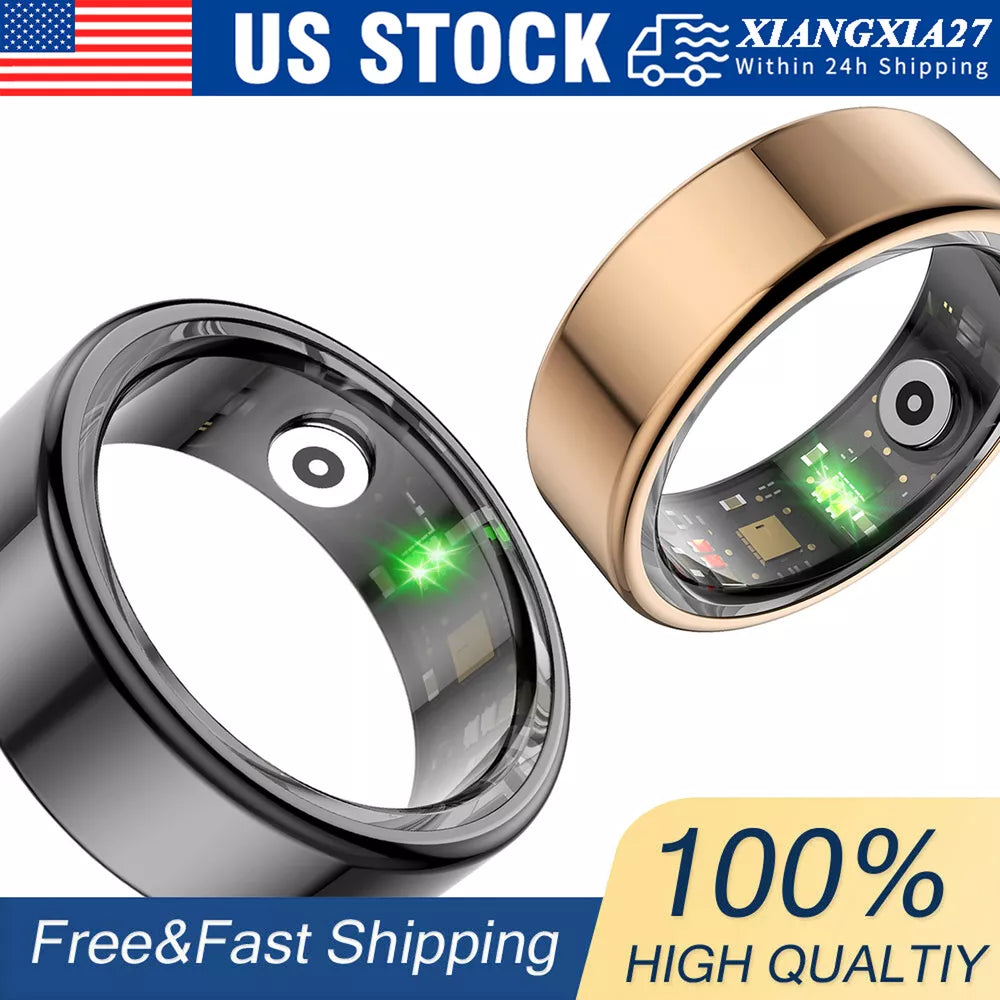 Smart Ring Health Waterproof Finger Rings Monitor Heart Rate Fitness Tracker