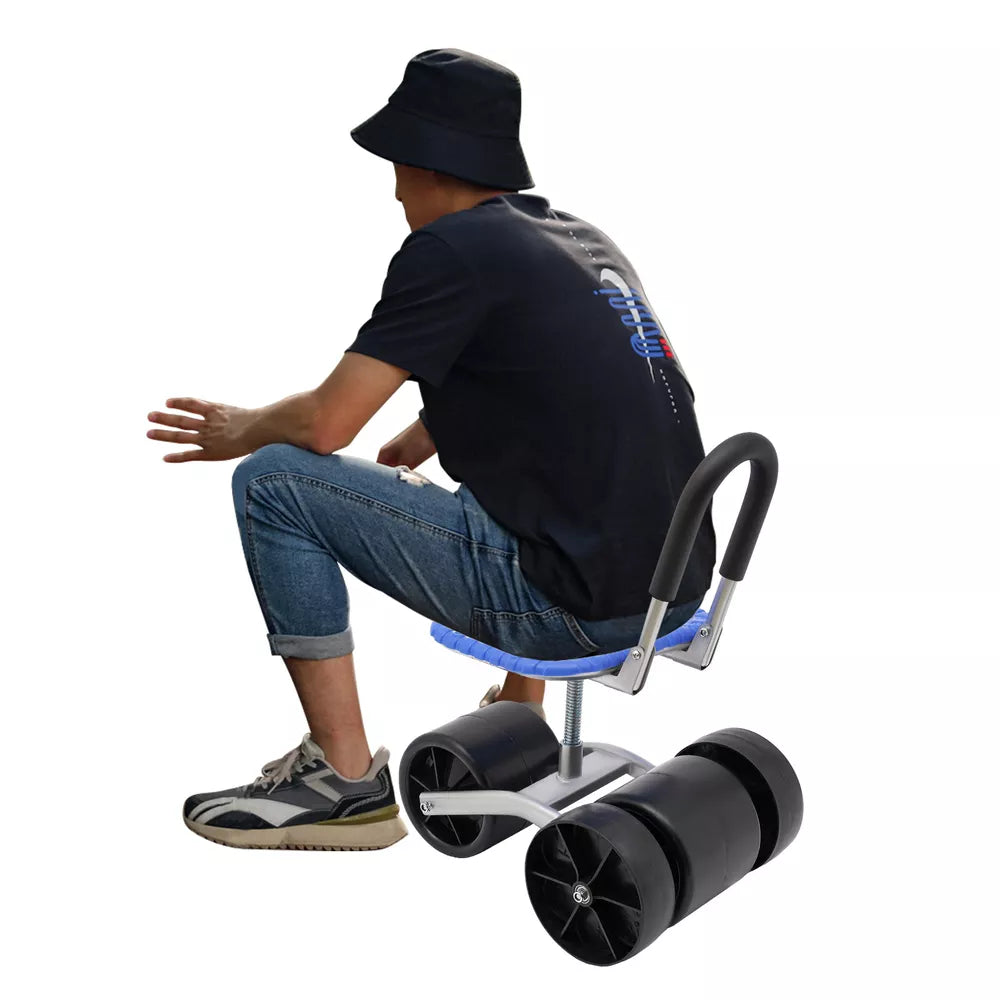 Height Adjustable 360° Rotates Gardening Seats Rolling Wheels Stool Kneeling Pad