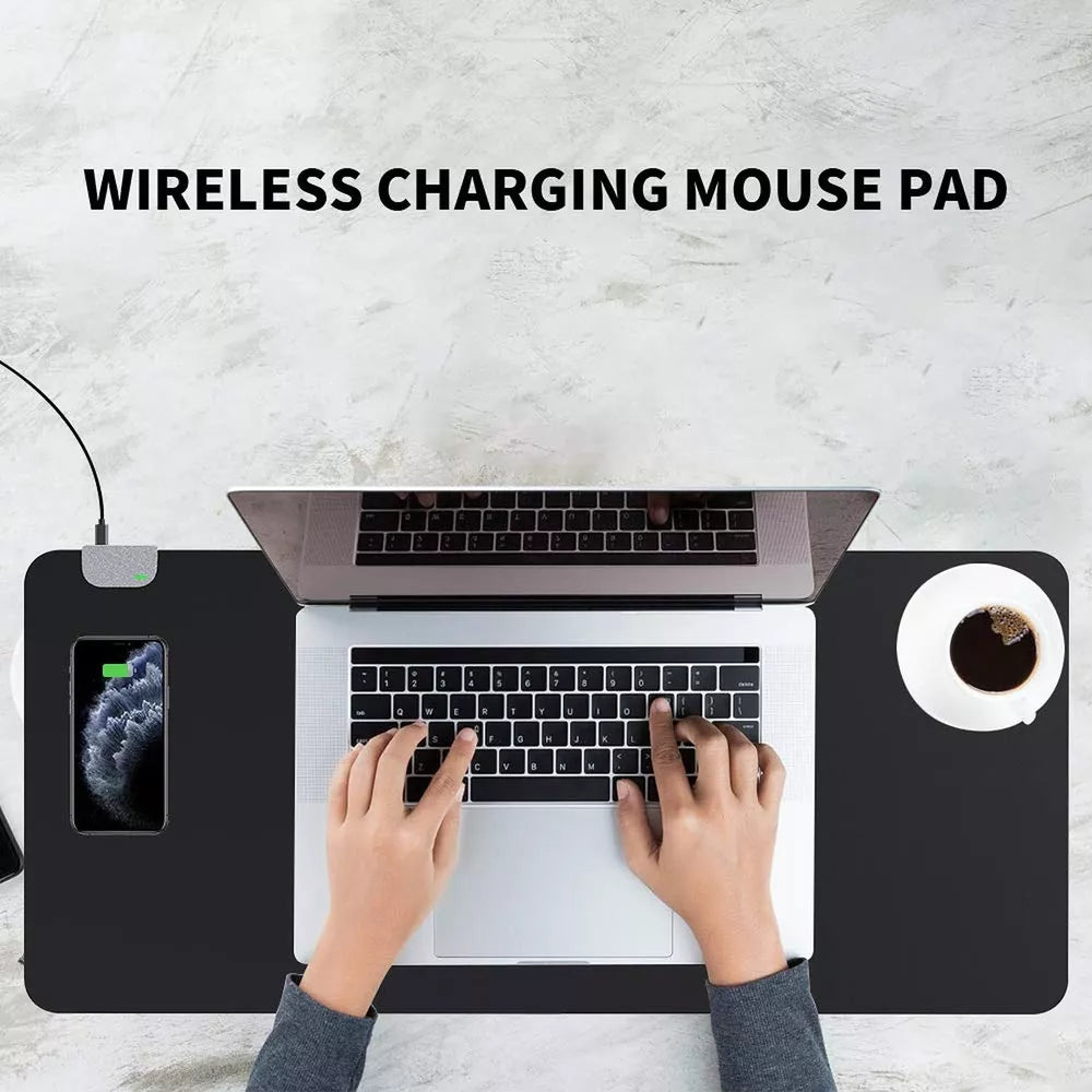 KINGFOM Multifunctional Office Desk Pad, Large Waterproof Pu Leather Mouse Pa...