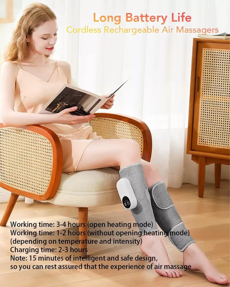 Leg Foot Massager Heat Air Compression for Circulation Muscles Relax for Muscles